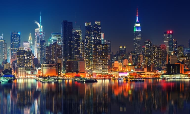 Paysage urbain de nuit