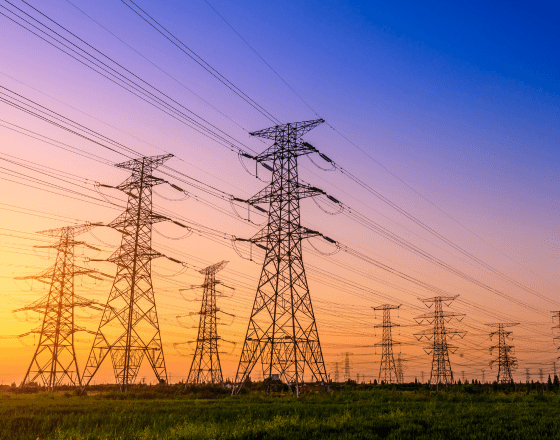 Lignes de transport du réseau énergétique